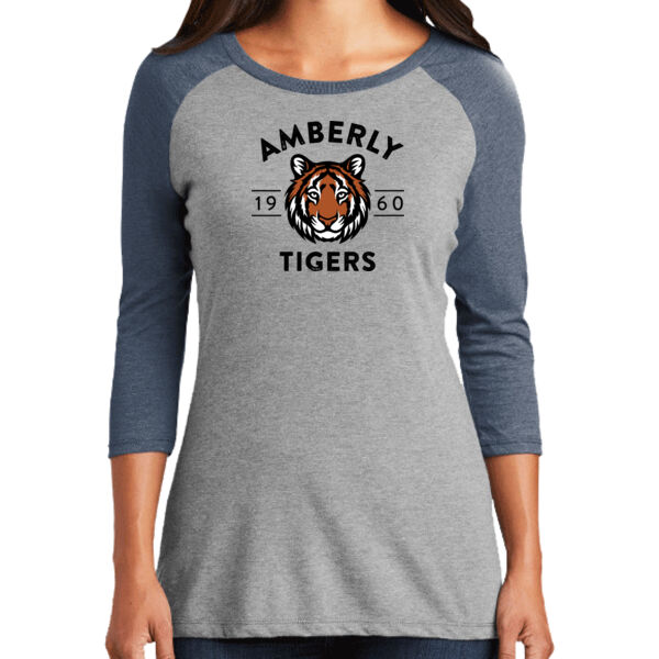 Bunker - District® Women’s Perfect Tri® 3/4-Sleeve Raglan Thumbnail