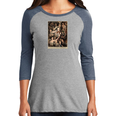 test 2 - District® Women’s Perfect Tri® 3/4-Sleeve Raglan Thumbnail